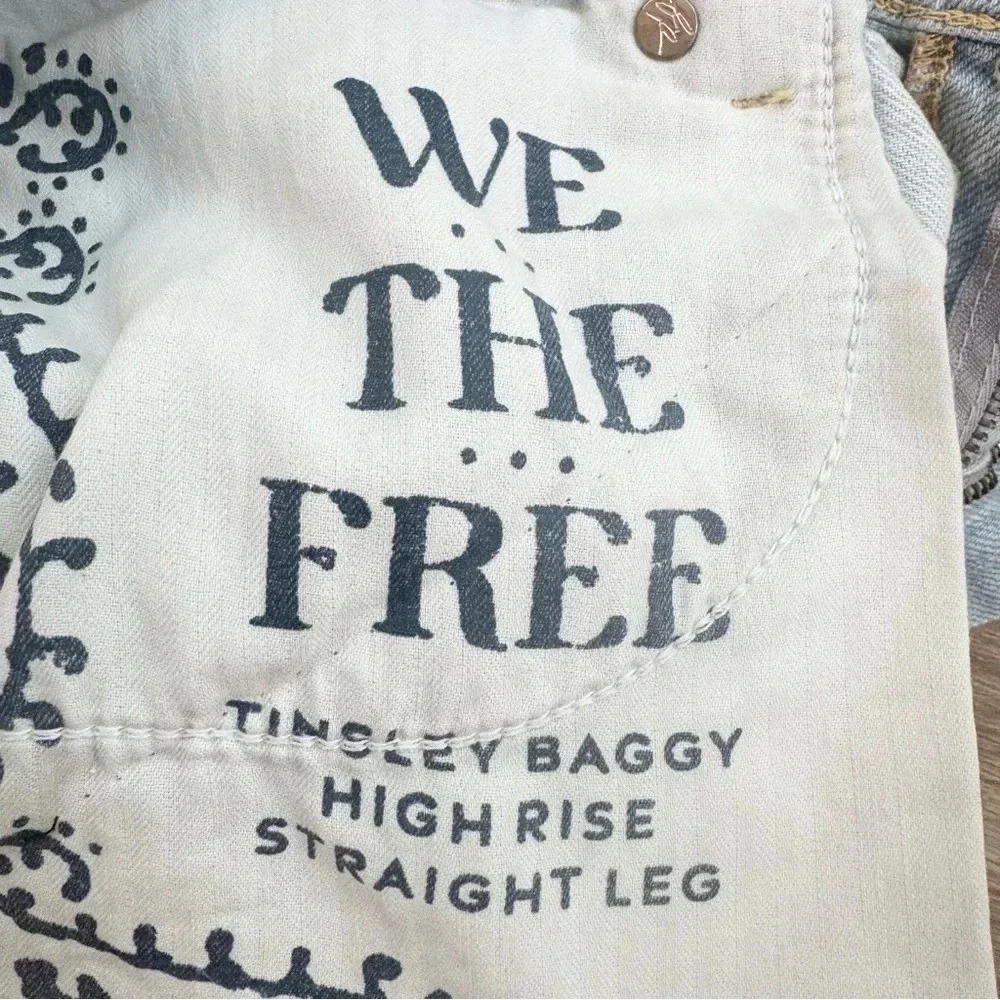 NWT Free People Tinsley Baggy High Rise Jeans Denim Wide Leg We The Free Ripper - Picture 9 of 14